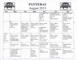 PANTERAS August 2013