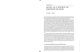 MUSIC AS A source OF EMOTION IN FILM
