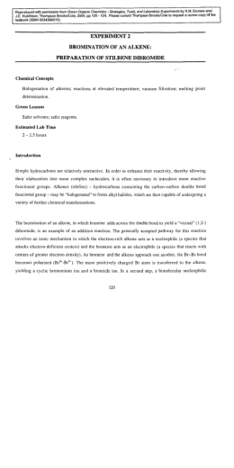 Laboratory Procedures  - Green Chemistry at the University of