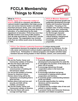 FCCLA Membership Brochure - Career and Technical Personnel