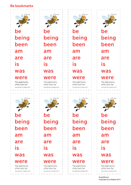 be being been am are is was were be being been