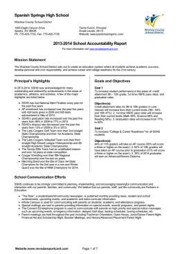 2013-2014 School Accountability Report Spanish Springs High School