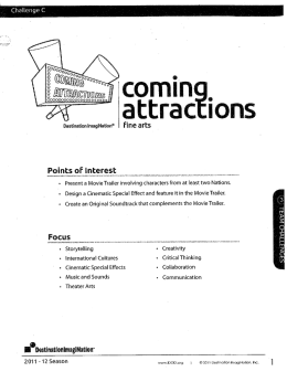 Coming Attractions - Destination Imagination of New York