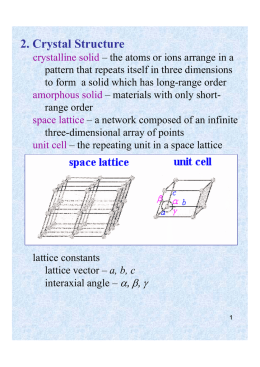 2. Crystal Structure