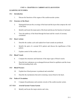 CHAPTER 15: CARDIOVASCULAR SYSTEM