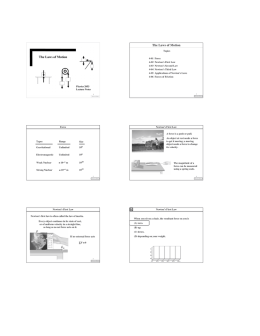 04A The Laws of Motion (Notes Phy 2053 Fall-07)