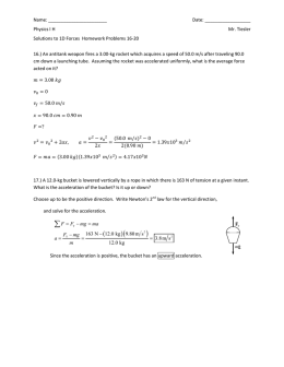 Solutions to 1D Forces Homework Problems 16-20