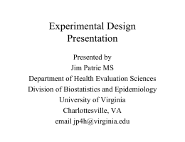 Experimental Design Presentation
