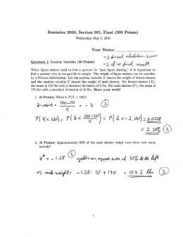 Solutions for Final - Department of Mathematics and Statistics