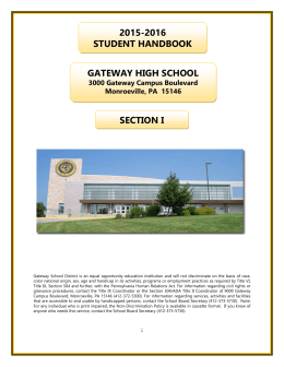 student handbook - Gateway School District