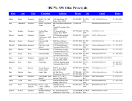 HSTW, SW Ohio Principals