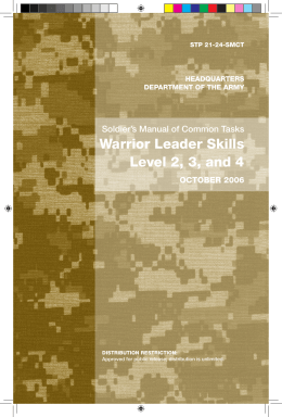 Warrior Leader Skills Level 2, 3, and 4