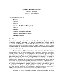 07.06.07: Kinematics (Equations of Motion)