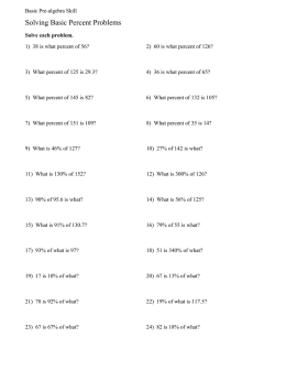 Solving Basic Percent Problems