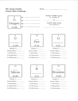 work on the Atomic Math Challenge worksheet.