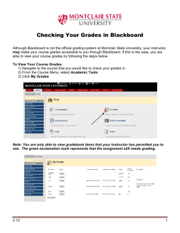 Checking Your Grades in Blackboard