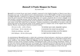 Beowulf: A Weapon for Peace