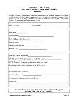 Authorization Request Form Please