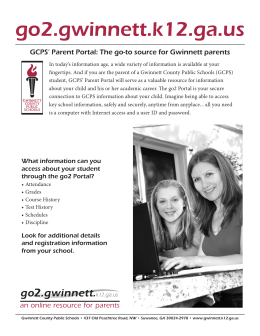 Parent Portal Information flyer - Gwinnett County Public Schools