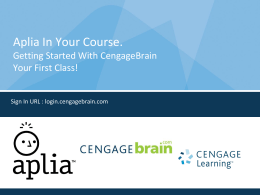 Aplia In Your Course.