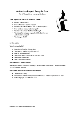 Antarctica Project Penguin Plan