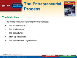 Ch 01-The Entrepreneurial Process