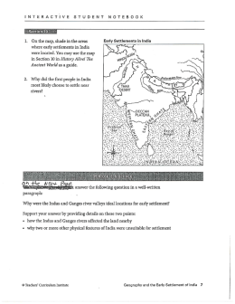 where early settlements in India