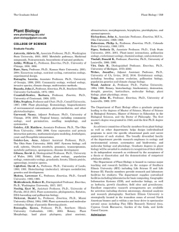 Plant Biology - SIU Graduate School | Graduate School | SIU