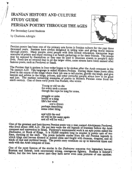 persian poetry through the ages - Middle East Studies Center at