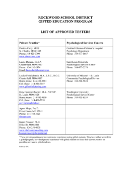 list of approved testers - Rockwood School District