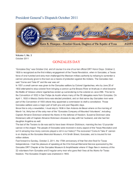 President General`s Dispatch October 2011 GONZALES DAY