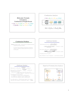 Molecular Formula Combustion Analysis Combustion Problem