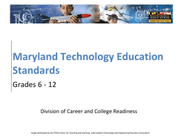 Maryland Technology Education Standards