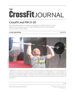 CrossFit and FM 21-20