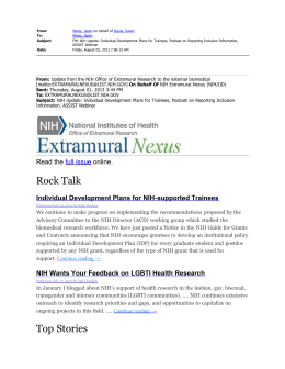 FW_ NIH Update_Rock Talk