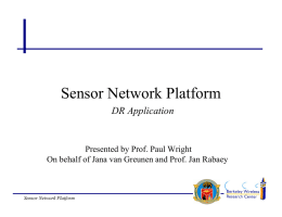 Sensor Network Platform