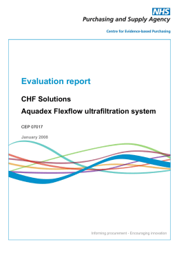 CHF Solutions Aquadex Flexflow ultrafiltration system