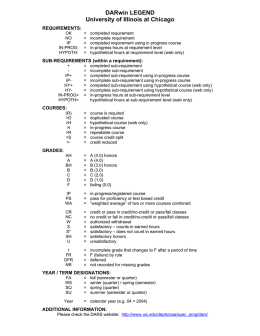 Audit Report Legend - University of Illinois at Chicago