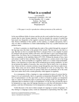 What is a symbol - Semiosis Evolution Energy
