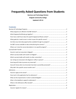 Frequently Asked Questions from Students