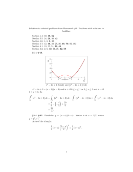 Solutions to selected HW 1 problems