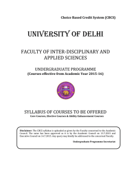 Prog. - University of Delhi