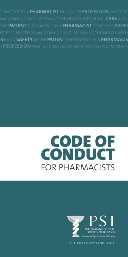 Code of Conduct for Pharmacists