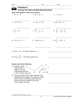 Solving Multi-step Equations