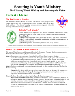 Scouting is Youth Ministry - National Catholic Committee on Scouting