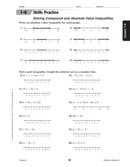1-6 Skills Practice