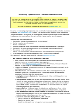 Handleiding experimetrix proefleiders