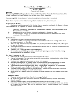 School Board Meeting Minutes - Kennedy Heights Community Council
