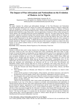 The Impact of Pan-Africanism and Nationalism on the Evolution