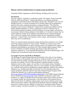 Considerations for organic grape production